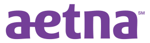 Aetna logo in purple and grey