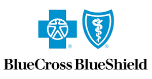 BlueCross BlueShield logos in blue and black